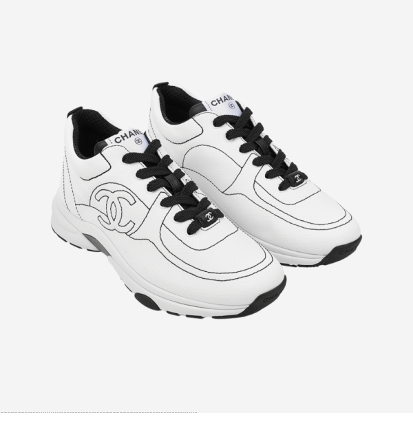 샤넬 코튼 화이트 스니커즈 (W) Chanel Sneakers Cotton & White Black